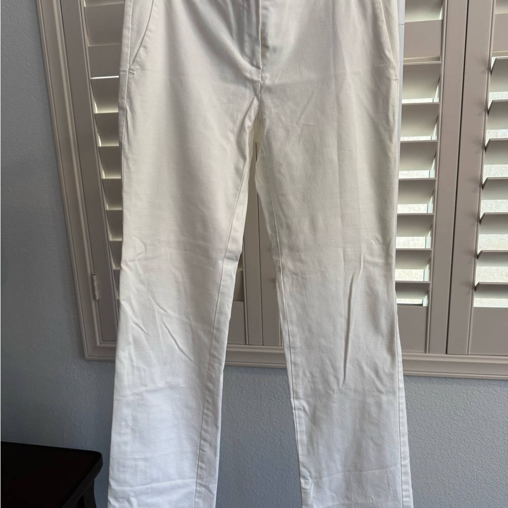 Theory Classic White Trousers